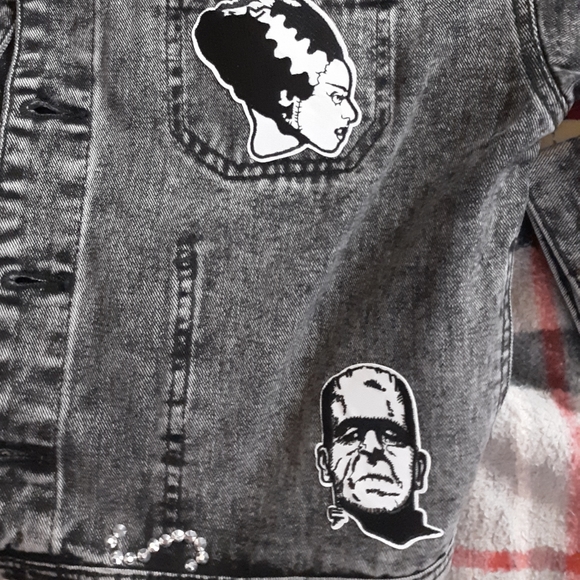 SOLD! Nosferatu pt.2! Horror movie lovers acid washed denim- CLAIMED! - Picture 8 of 16
